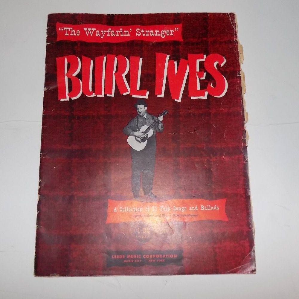 VINTAGE BURL IVES FOLK SINGER SHEET MUSIC BOOKLET